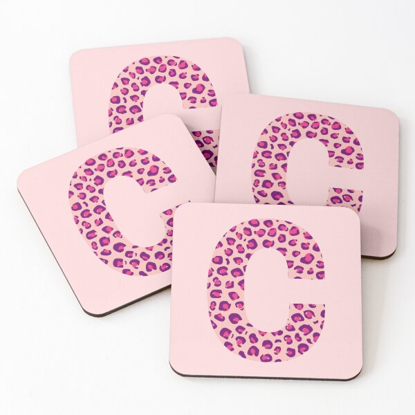 Item preview, Letter C Pink Cheetah Monogram Initial Sticker designed and sold by Pink Mint.