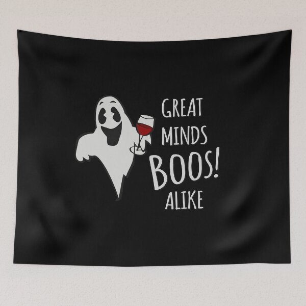 Item preview, Great Minds Boos Alike Funny Ghost Wine designed and sold by flippinsg.