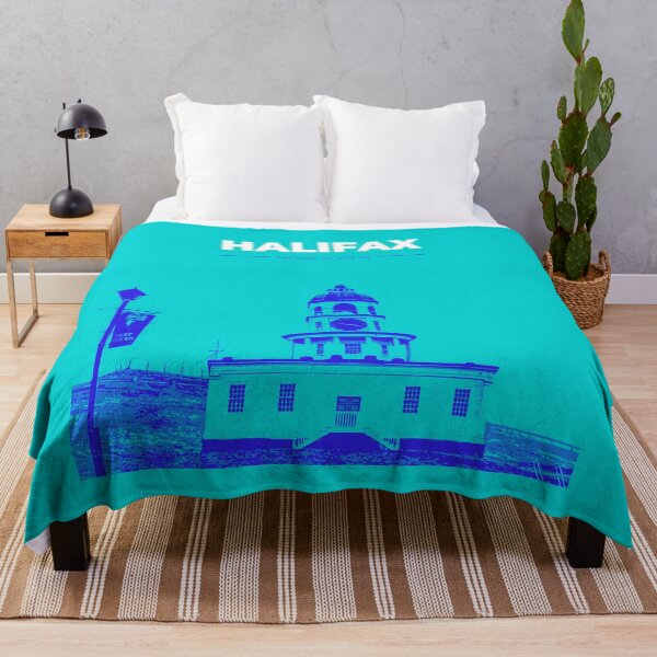 Item preview, Skyline, cityscape poster of Halifax (blue) designed and sold by CMYKStudio.