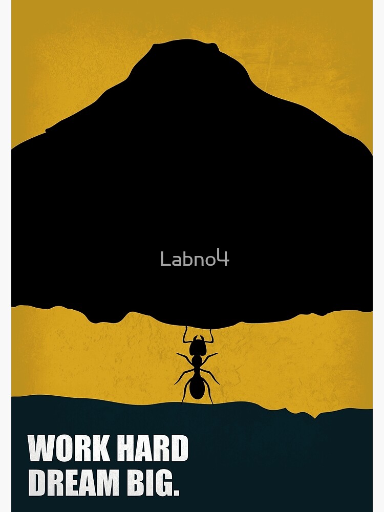 Work Hard Dream Big - Inspirational Quotes Poster for Sale by