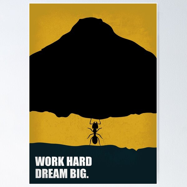 Item preview, Work Hard Dream Big - Inspirational Quotes designed and sold by Labno4.
