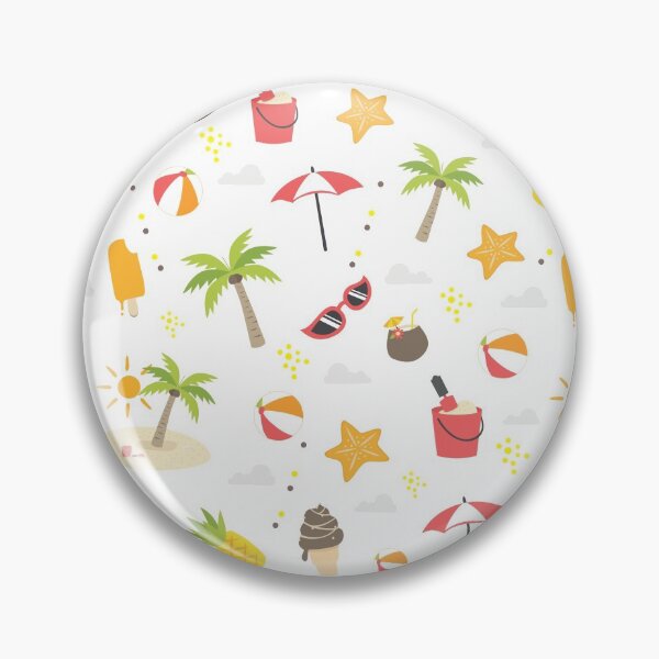 Item preview, Summer Beach Pattern Palm Trees Beach Umbrella Ball Drink  Sunglasses Starfish designed and sold by KeysTreasures.