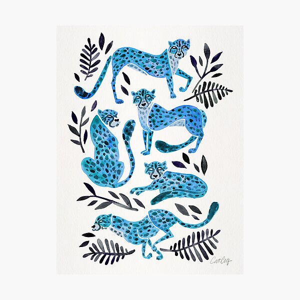 Item preview, Cheetah Collection – Blue designed and sold by Cat Coquillette.