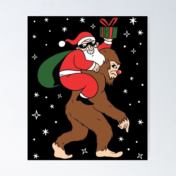 Artikelvorschau, Santa reitet Bigfoot entworfen und verkauft von OnepixArt.