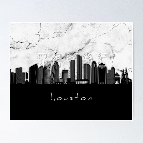 Item preview, houston skyline marble designed and sold by BekimART2.