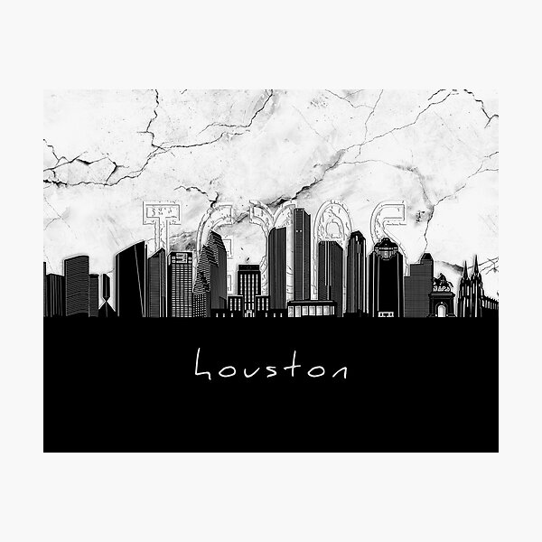 Item preview, houston skyline marble designed and sold by BekimART2.