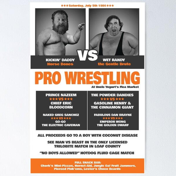 Item preview, ?  Pro Wrestling at Uncle Yogurt’s Flea Market designed and sold by Dreadfully-Dumb.