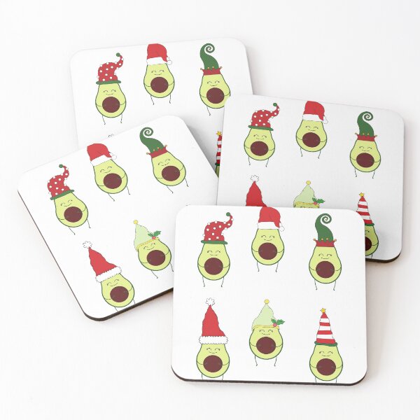 Item preview, Avocadoes in Christmas Santa and Elf Hats designed and sold by EdenLiving.