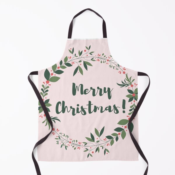 Item preview, Merry Christmas Baby Pink Leafy Wreath designed and sold by Wanderior.