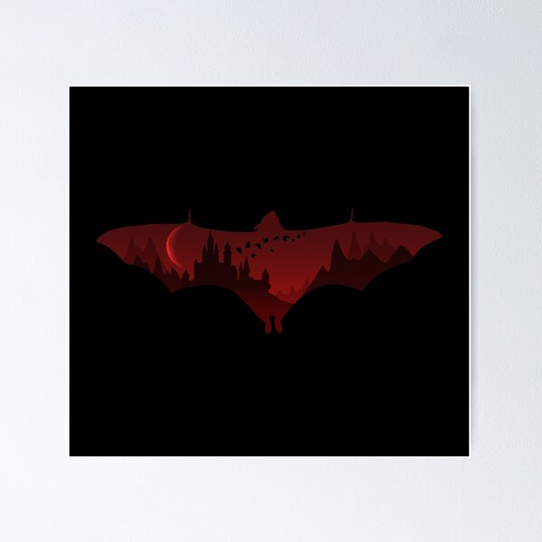 Item preview, Dark Castle In The Silhouette Of A Bat designed and sold by WiseWitch.
