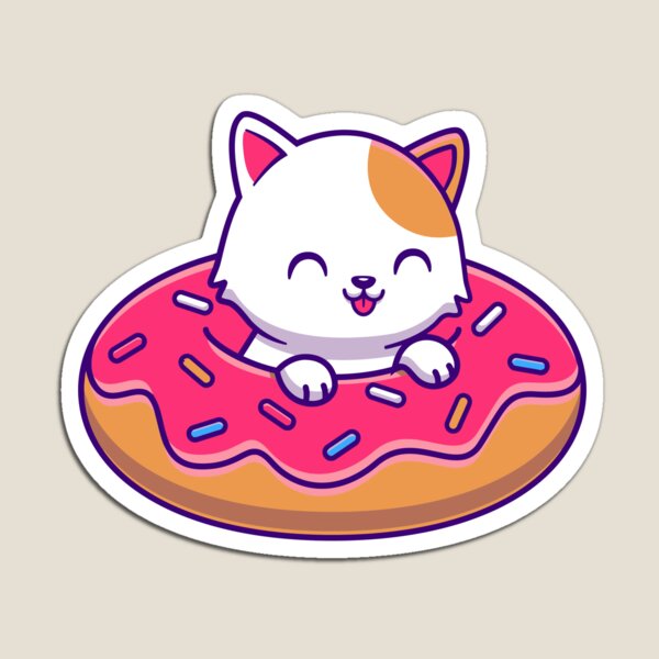 Item preview, cute kitty in tasty donut designed and sold by infinitytrade.