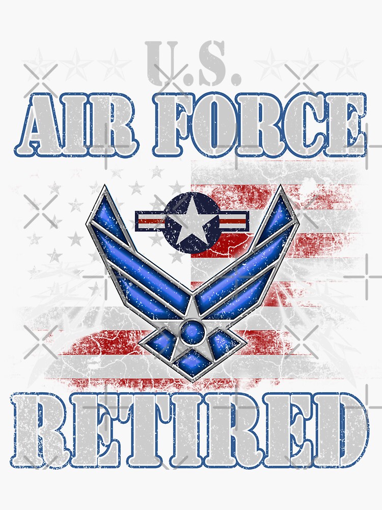 Us Air Force Retired - Distressed American Flag Tee Us Air Force Retired - Distressed American Flag Tee