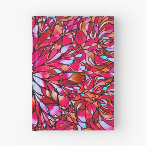Item preview, Watercolour Stainedglass Mandala Flower in Red Frequency Painting designed and sold by NatalieC18.
