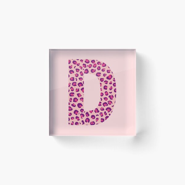 Item preview, Letter D Pink Cheetah Monogram Initial Sticker designed and sold by Pink Mint.