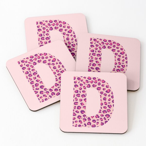 Item preview, Letter D Pink Cheetah Monogram Initial Sticker designed and sold by Pink Mint.