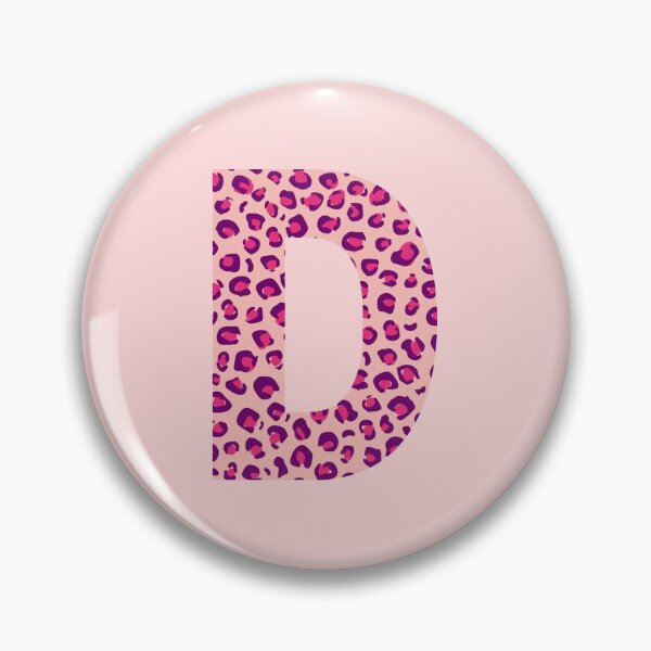 Item preview, Letter D Pink Cheetah Monogram Initial Sticker designed and sold by Pink Mint.