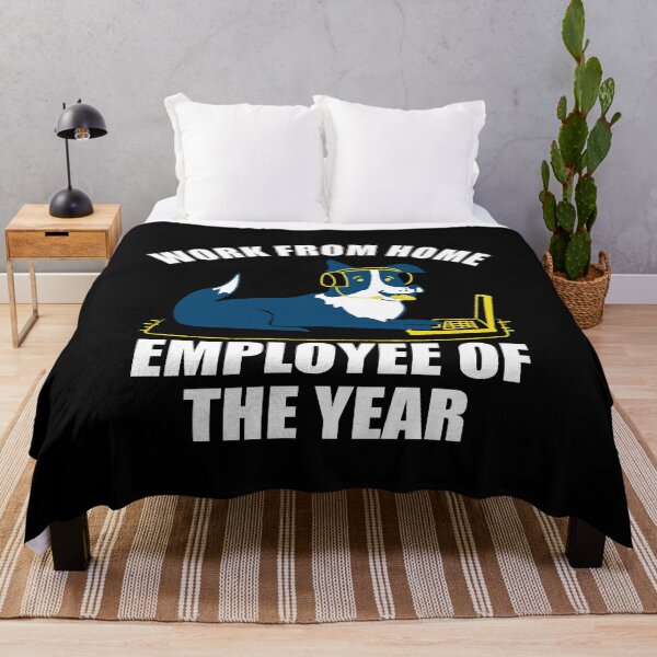 Item preview, Work From Home Employee Of The Year Dog designed and sold by ZenCloak.