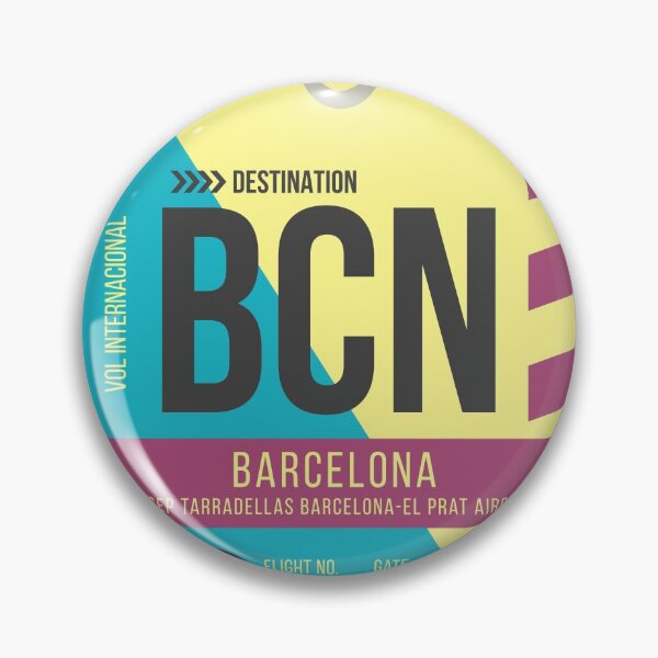 Artikelvorschau, Stilvoller Gepäckanhänger des Flughafens Barcelona El Prat (BCN) entworfen und verkauft von SLAG-Creative.