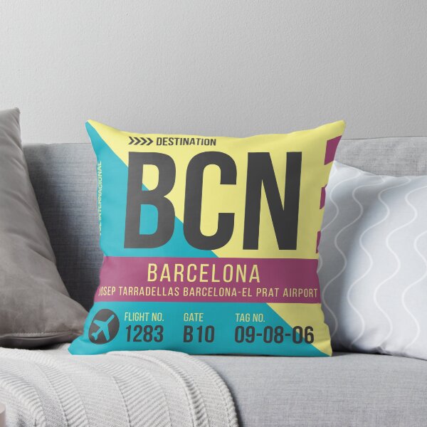 Artikelvorschau, Stilvoller Gepäckanhänger des Flughafens Barcelona El Prat (BCN) entworfen und verkauft von SLAG-Creative.