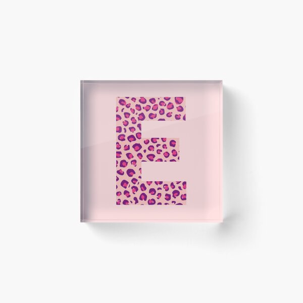 Item preview, Letter E Pink Cheetah Monogram Initial Sticker designed and sold by Pink Mint.
