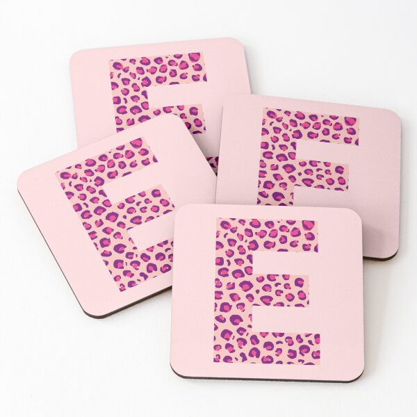 Item preview, Letter E Pink Cheetah Monogram Initial Sticker designed and sold by Pink Mint.