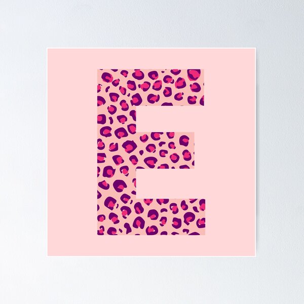Item preview, Letter E Pink Cheetah Monogram Initial Sticker designed and sold by Pink Mint.