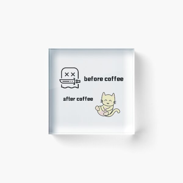 Item preview, Before coffee after coffee- fun graphic design designed and sold by josephsteez.