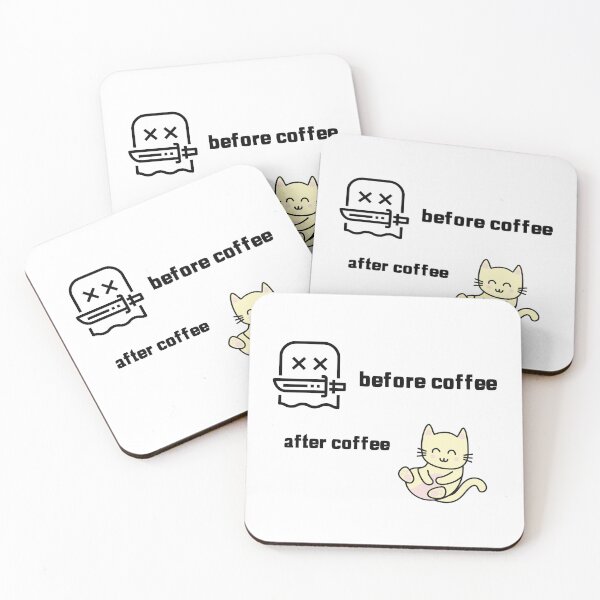 Item preview, Before coffee after coffee- fun graphic design designed and sold by josephsteez.