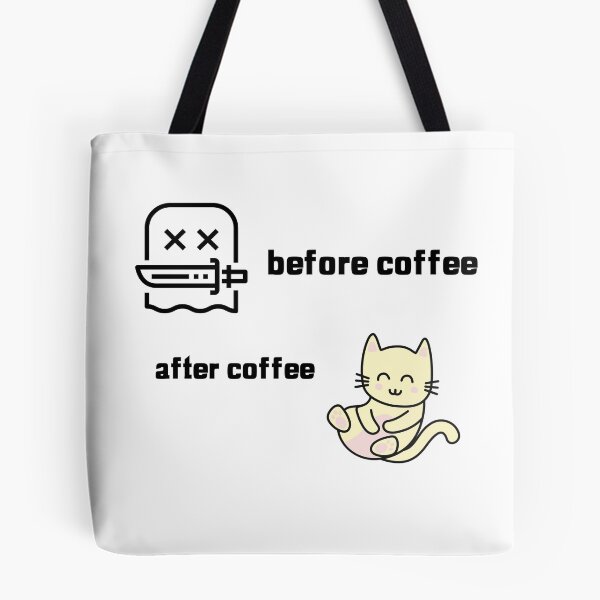 Item preview, Before coffee after coffee- fun graphic design designed and sold by josephsteez.