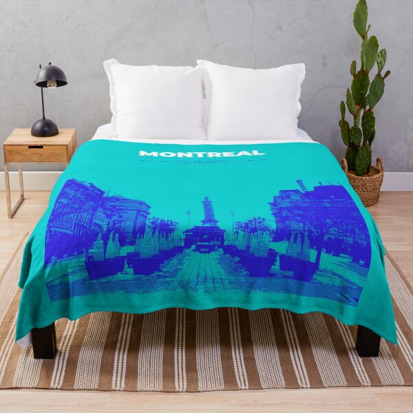 Item preview, Skyline, cityscape poster of Montreal (blue) designed and sold by CMYKStudio.