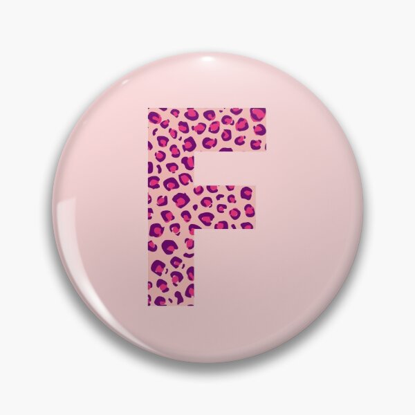 Item preview, Letter F Pink Cheetah Monogram Initial Sticker designed and sold by Pink Mint.