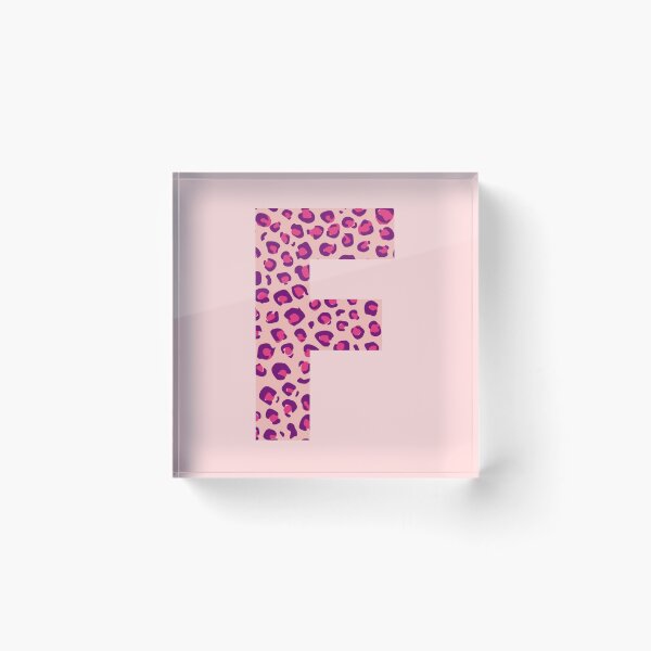 Item preview, Letter F Pink Cheetah Monogram Initial Sticker designed and sold by Pink Mint.