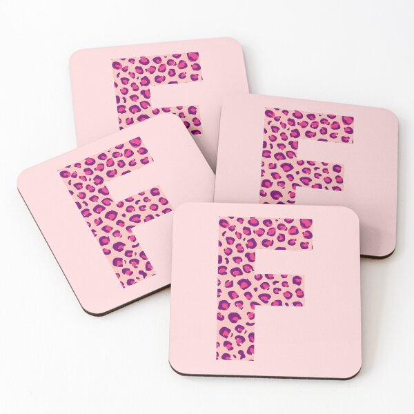 Item preview, Letter F Pink Cheetah Monogram Initial Sticker designed and sold by Pink Mint.