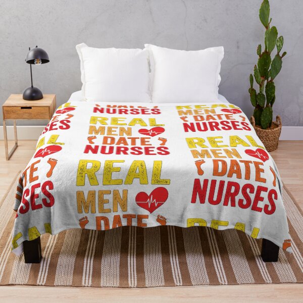 Item preview, Real Men Date Nurses Shirt Funny Gift Idea for Anniversary, Wedding, Mother's Day, Father's Day, Graduation, Thanksgiving, Christmas and New Year's Day. designed and sold by KHRO.