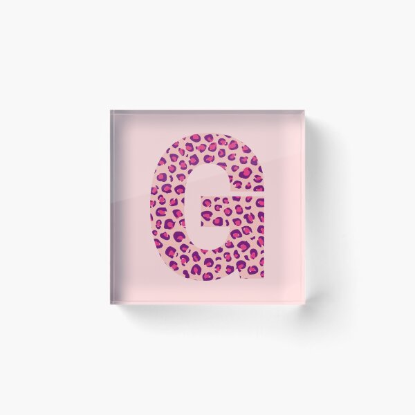 Item preview, Letter G Pink Cheetah Monogram Initial Sticker designed and sold by Pink Mint.