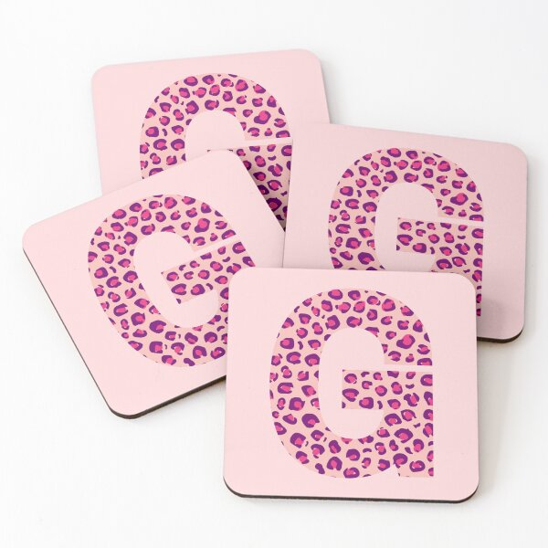 Item preview, Letter G Pink Cheetah Monogram Initial Sticker designed and sold by Pink Mint.