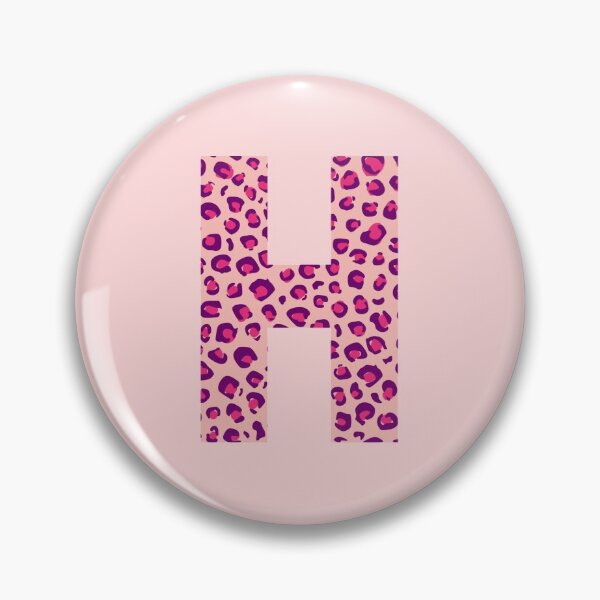 Item preview, Letter H Pink Cheetah Monogram Initial Sticker designed and sold by Pink Mint.