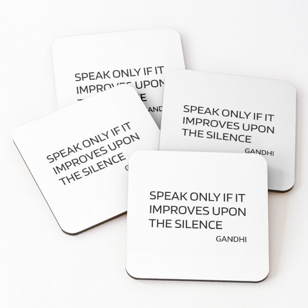 Item preview, Gandhi quotes - Speak only if it improves upon the silence designed and sold by Inspirationmotivation.