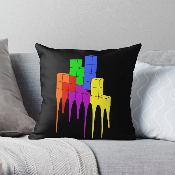 Tetris Melt Throw Pillow