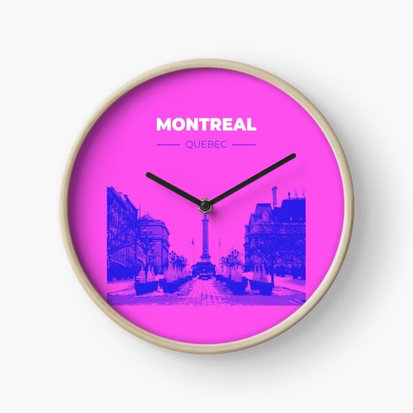 Item preview, Skyline, cityscape poster of Montreal (pink) designed and sold by CMYKStudio.