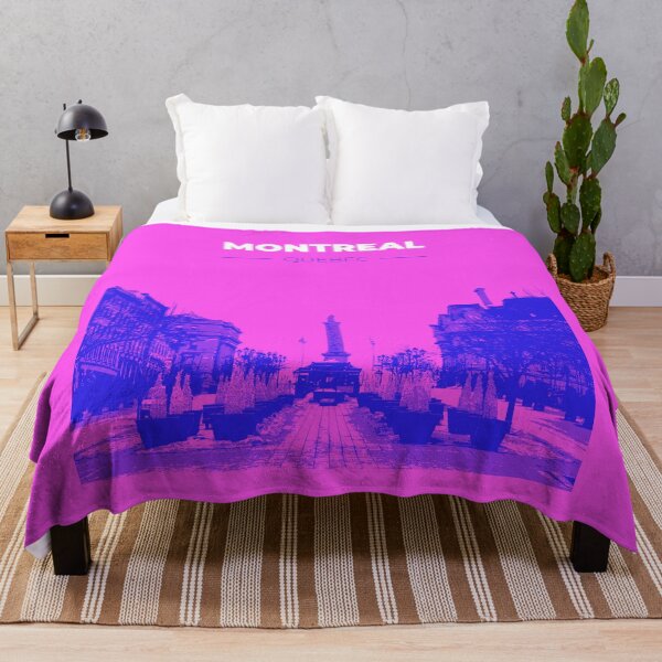 Item preview, Skyline, cityscape poster of Montreal (pink) designed and sold by CMYKStudio.
