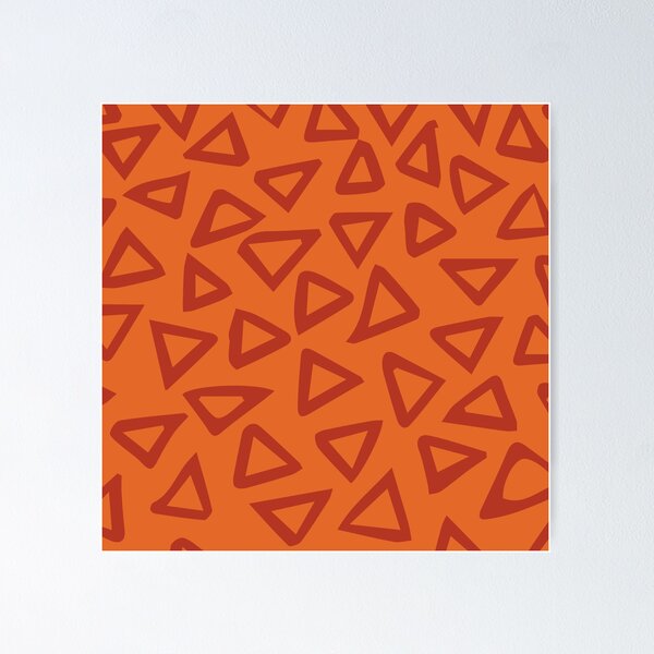 Item preview, Orange Geometric, Triangle Pattern designed and sold by QuinnEmory.