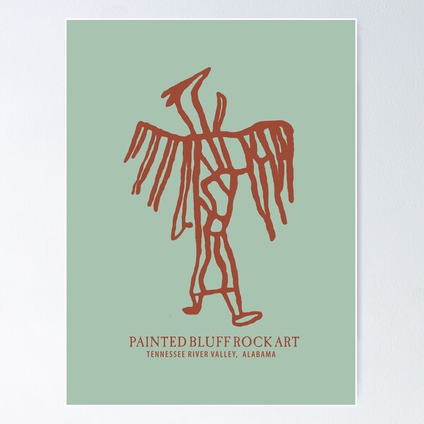 Item preview, Bird Man Hematite Pictograph - Painted Bluff, Alabama designed and sold by Duncan Bullock.
