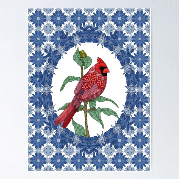Item preview, Virginia Cardinal (blue) designed and sold by artlovepassion.