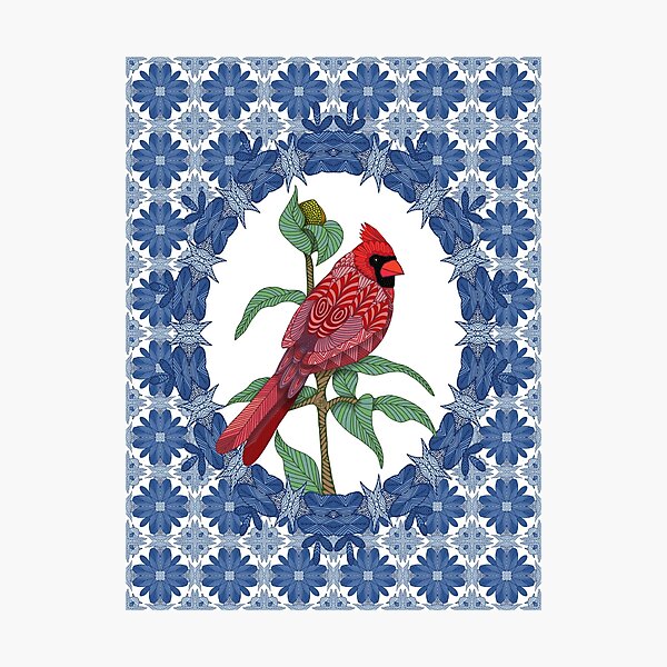Item preview, Virginia Cardinal (blue) designed and sold by artlovepassion.