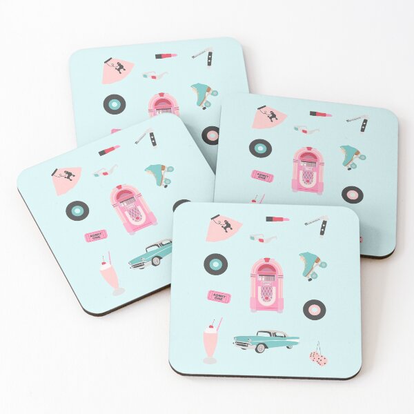 Item preview, Summer Lovin' (1950s aesthetic) in blue designed and sold by Alysha Newton.