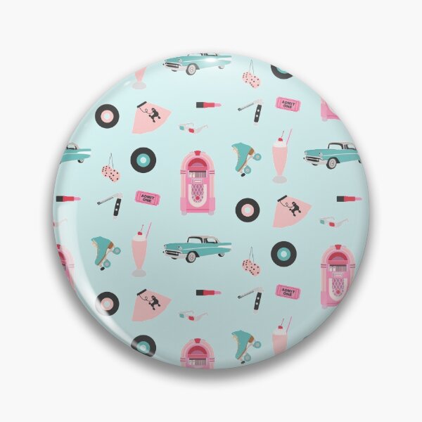 Item preview, Summer Lovin' (1950s aesthetic) in blue designed and sold by Alysha Newton.