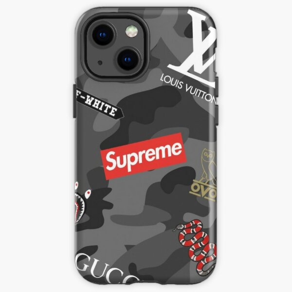 Louis Vuitton & Supreme Logo iPhone 13 Mini Case