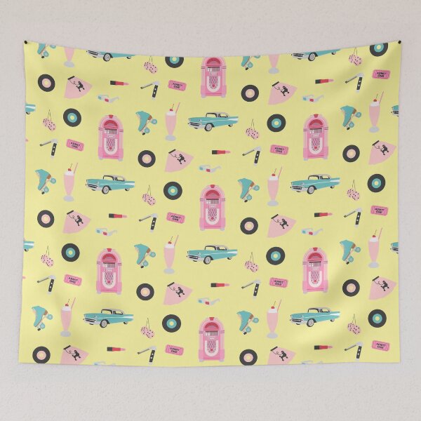 Item preview, Summer Lovin' (1950s aesthetic) in yellow designed and sold by Alysha Newton.
