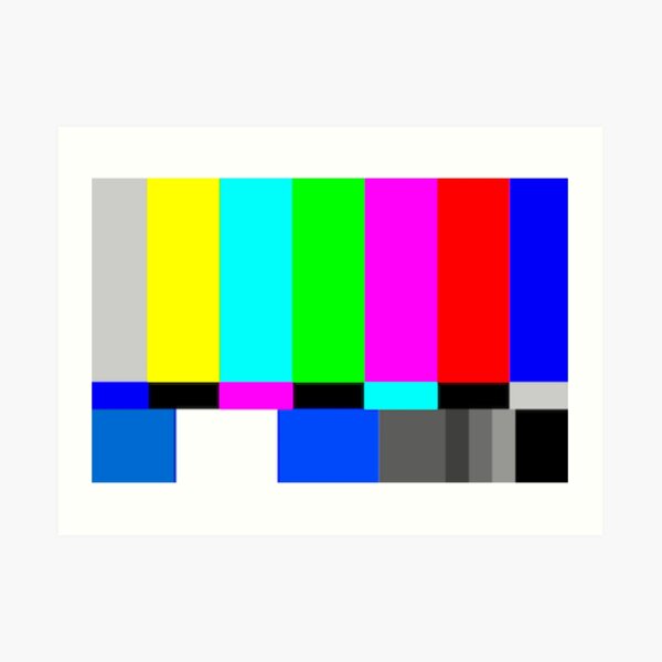 Standard Definition Television Color Bars Art Prints Redbubble